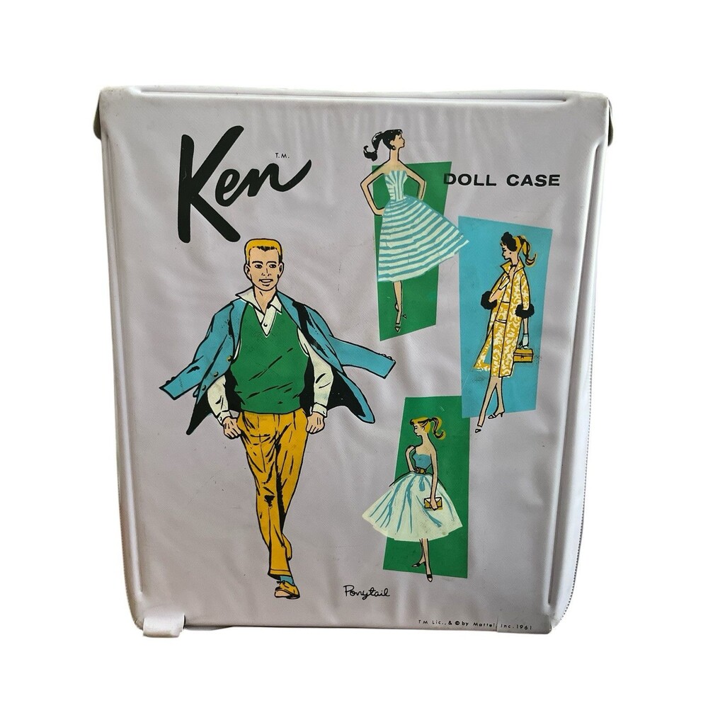 Vintage Barbie Ken Doll Carrying Case 1960s Purple Good Condition